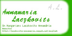 annamaria laczkovits business card