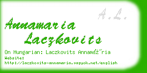 annamaria laczkovits business card